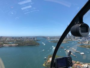 Helicopter flight over the Sydney Harbour Bridge